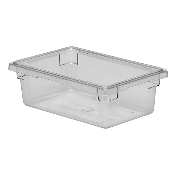 Cambro Camwear Food Storage Container, 12 x 18 x 6, 3 Gal, Clear, PK6 12186CW135 - main